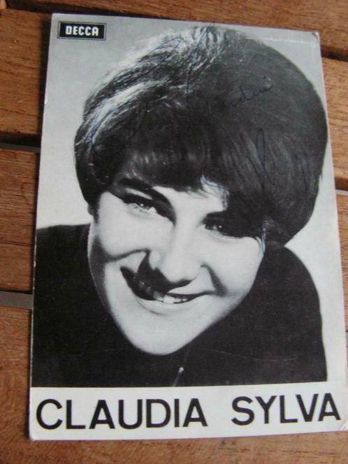 Antieke foto Claudia Sylva gesigneerd., Verzamelen, Foto's en Prenten, Zo goed als nieuw, Foto, Overige onderwerpen, 1960 tot 1980