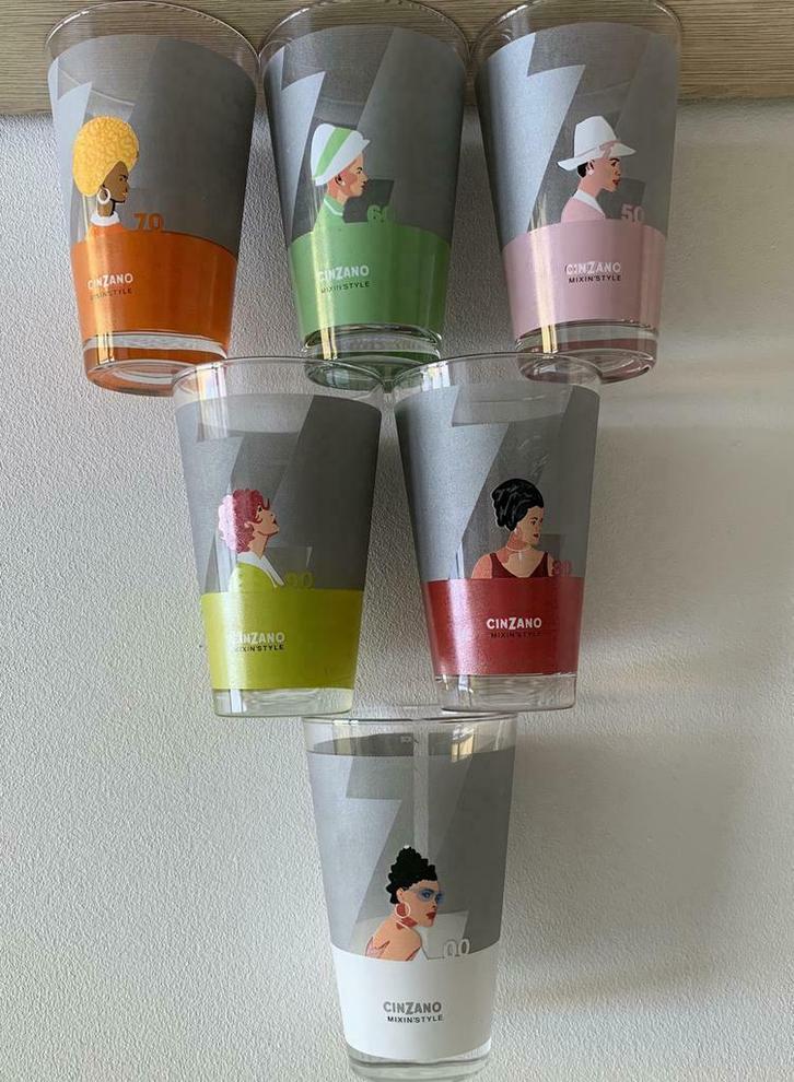 super cinzano glas 25 cl mixin'style 50 tot 00, Verzamelen, Glas en Drinkglazen, Nieuw, Overige typen, Ophalen of Verzenden