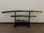 3 samurai zwaarden incl. staander, Antiek en Kunst, Ophalen