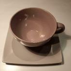 SERAX TRES GRANDE tasse (15 cm) avec soucoupe (22 cm); décor, Utilisé, Enlèvement ou Envoi, Porcelaine, Tasse et/ou soucoupe