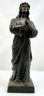 Beeld in brons ***  Biddende Christus - Emile CARLIER,, Antiek en Kunst, Ophalen of Verzenden