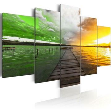 64 Steiger Sunset 5 Luik Canvas XXL Schilderij 200x100cm beschikbaar voor biedingen