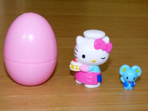 Hello Kitty + Souris bleue + Oeuf rose, Collections, Statues & Figurines, Comme neuf, Autres types, Enlèvement ou Envoi