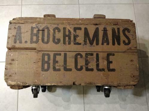 Houten kist van cichorei Bochemans (Belcele), Huis en Inrichting, Woonaccessoires | Kisten, Gebruikt, Minder dan 50 cm, Minder dan 50 cm