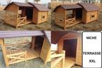 Niche XXL abri chien niche GEANTE + terrasse niche CHIEN, Ophalen of Verzenden, Nieuw, Hondenhok