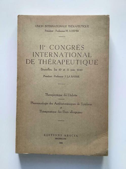 IIe Congrès International de Thérapeutique, 1949, Livres, Livres d'étude & Cours, Enlèvement ou Envoi