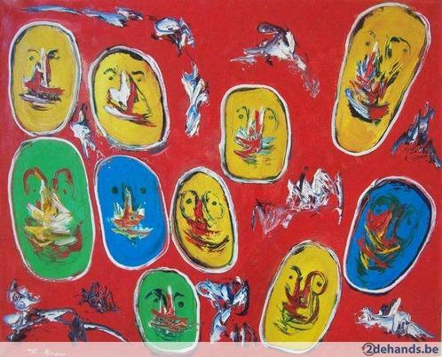 In the mood of red - Finn Pedersen, Antiek en Kunst, Kunst | Schilderijen | Modern, Ophalen