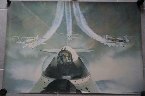 POSTER – SPACE SHUTTLE - STUNTPILOOT - PILOTE DE CASCADE, Verzamelen, Posters, Zo goed als nieuw, Overige onderwerpen, Ophalen of Verzenden