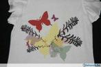 T-shirt blanc fille 'CKS' avec papillon coloré, 14 ans, Enfants & Bébés, Vêtements enfant | Taille 164, Fille, MET, Chemise ou À manches longues