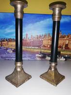 2 verzilverde kandelaars, Ophalen of Verzenden, Zilver