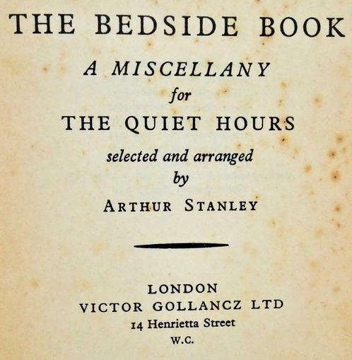 The Bedside Book: a miscellany for quiet hours - 1940, Boeken, Literatuur, Gelezen, Europa overig, Ophalen of Verzenden