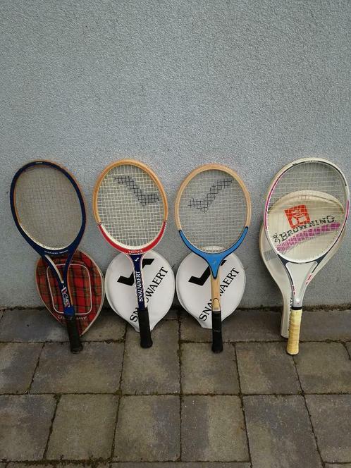 4 raquette de tennis pour collection 1980, Sports & Fitness, Sports & Fitness Autre, Utilisé, Enlèvement ou Envoi