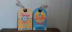 2 houten bordjes English Toffee en Barley Sugar, Verzamelen, Verzenden, Nieuw, Reclamebord