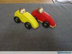 2x houten autootjes, Kinderen en Baby's, Speelgoed |Speelgoedvoertuigen, Gebruikt