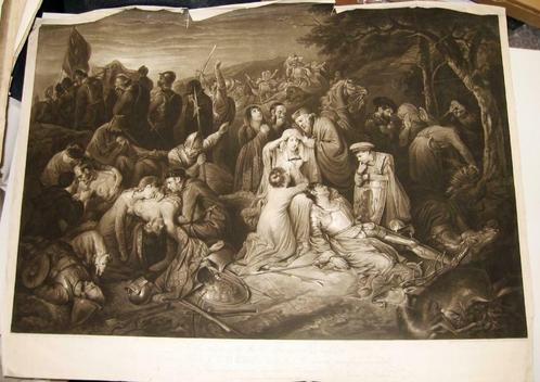 Mezzotint Chevy Chase 1814 John Young (engr.) Edward Bird, Antiek en Kunst, Kunst | Etsen en Gravures, Ophalen of Verzenden