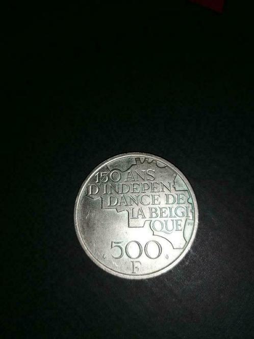 Zilveren munt 500 frank België 1980, Postzegels en Munten, Munten | Europa | Niet-Euromunten, Losse munt, België, Zilver, Verzenden