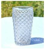 §petit vase verre taille diamant, Antiquités & Art, Enlèvement ou Envoi