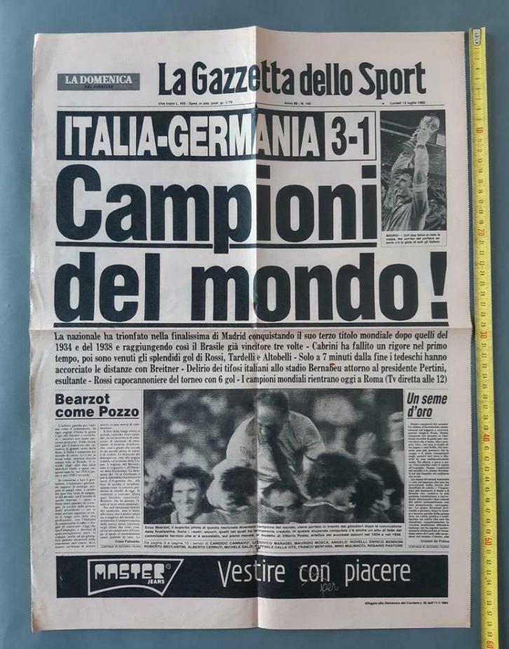GAZZETTA DELLO SPORT - Mundial '82 - 12 juli, Verzamelen, Tijdschriften, Kranten en Knipsels, Tijdschrift, 1980 tot heden, Ophalen of Verzenden