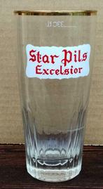 bier brouwerij glas Star pils Excelsior rood-wit  Gent, Comme neuf, Enlèvement ou Envoi