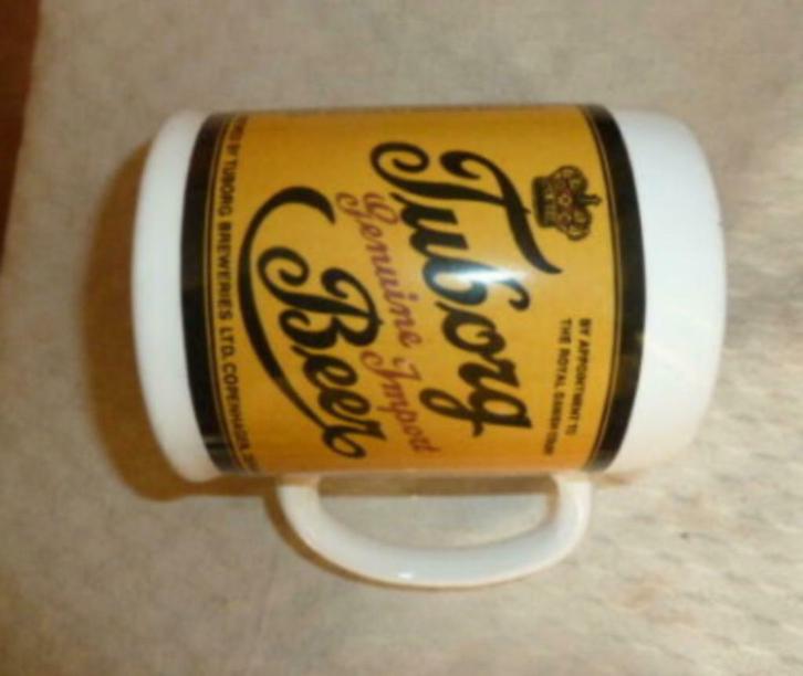 #C bier glas / pul TUBORG BEER Genuine Import, Collections, Verres & Petits Verres, Utilisé, Verre à bière, Enlèvement ou Envoi