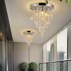 Chroom kristallen hanglamp kroonluchter plafondlamp 2021-01, Huis en Inrichting, Lampen | Plafondlampen, Ophalen of Verzenden