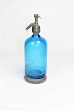 Oude blauwe Franse Seltzer fles, jaren '20, Antiquités & Art, Enlèvement ou Envoi