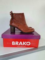 Leren enkellaarsjes Brako maat 38, bruin. (NIEUW!), Ophalen of Verzenden, Nieuw, Bruin