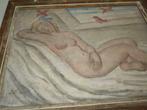 LAURA TURNER °1888-1983 BXL huile/toile nue allongée rêvante, Antiquités & Art, Enlèvement