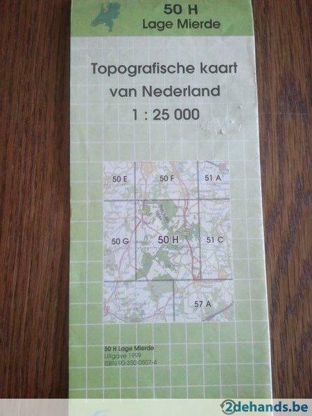 wandelkaart poppel lage mierde reusel 1:25.000, Verzamelen, Overige Verzamelen, Gebruikt, Ophalen of Verzenden