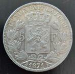 Belgium 1871 - 5 Fr. Zilver - Leopold II - Morin 158 - Pr, Postzegels en Munten, Zilver, Zilver, Losse munt, Verzenden