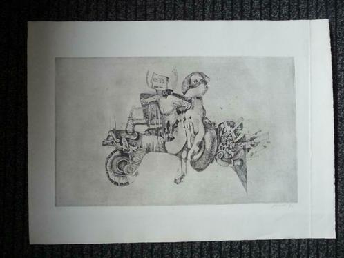 JAUNET - MOOIE ETS - GESIGNEERD, Antiek en Kunst, Kunst | Etsen en Gravures, Ophalen of Verzenden