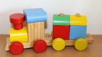Sainsbury houten trein met blokken, Nieuw, Ophalen of Verzenden, Duw- of Trekspeelgoed