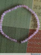 vintage rozenkwarts kralen ketting, Gebruikt, Overige materialen