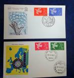 2 x FDC Europa 1961, Postzegels en Munten, Postzegels | Eerstedagenveloppen, Onbeschreven, Verzenden