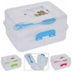 Broodtrommel lunchbox met bestek, Huis en Inrichting, Keuken | Tupperware, Nieuw, Ophalen of Verzenden, Bus of Trommel