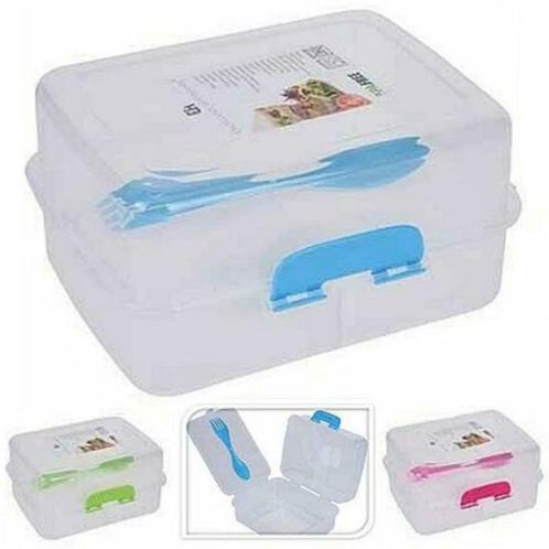 Broodtrommel lunchbox met bestek, Huis en Inrichting, Keuken | Tupperware, Nieuw, Bus of Trommel, Ophalen of Verzenden