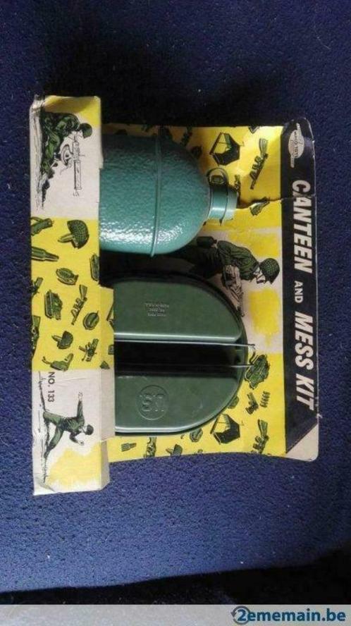 Canteen and mess kit US Maco Toys 1964, Collections, Objets militaires | Général, Armée de terre, Enlèvement ou Envoi