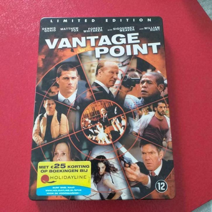 DVD VANTAGE POINT – limited edition metal case, Cd's en Dvd's, Dvd's | Actie, Zo goed als nieuw, Actiethriller, Vanaf 12 jaar