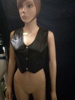 Gillet lederlook, Kleding | Dames, Ophalen of Verzenden, Nieuw, Maat 36 (S), Zwart