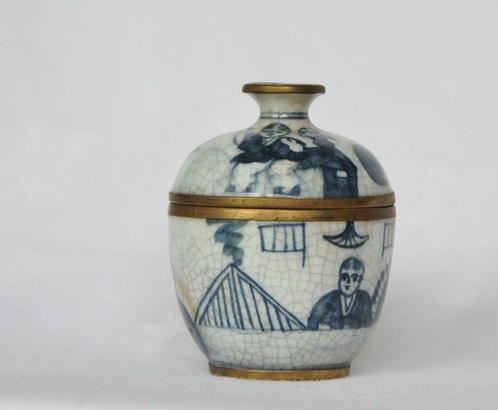 Oude blauw witte China pot F260, Antiek en Kunst, Antiek | Keramiek en Aardewerk, Ophalen of Verzenden