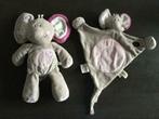 Noukies peluche + doudou Kali l’éléphant, Kinderen en Baby's, Zo goed als nieuw