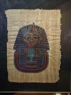 Egyptische prent, 'Toetanchamon', op papyrus, Antiek en Kunst, Kunst | Overige Kunst, Ophalen