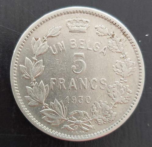 Belgium 1930 - 5 Francs/Un Belga FR/Albert I - Morin 382a, Timbres & Monnaies, Monnaies | Belgique, Monnaie en vrac, Envoi
