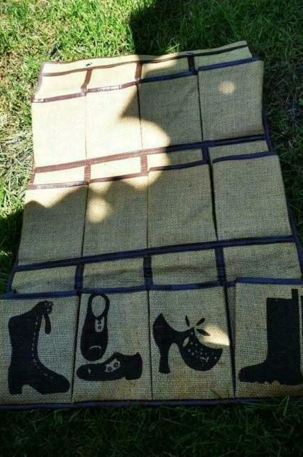 Leuke retro opbergzak jutte leuk voor je tent camper of..., Verzamelen, Retro, Huis en Inrichting, Ophalen of Verzenden