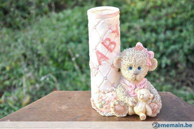 vase a l'ourson en resine baby, Enlèvement ou Envoi, Utilisé
