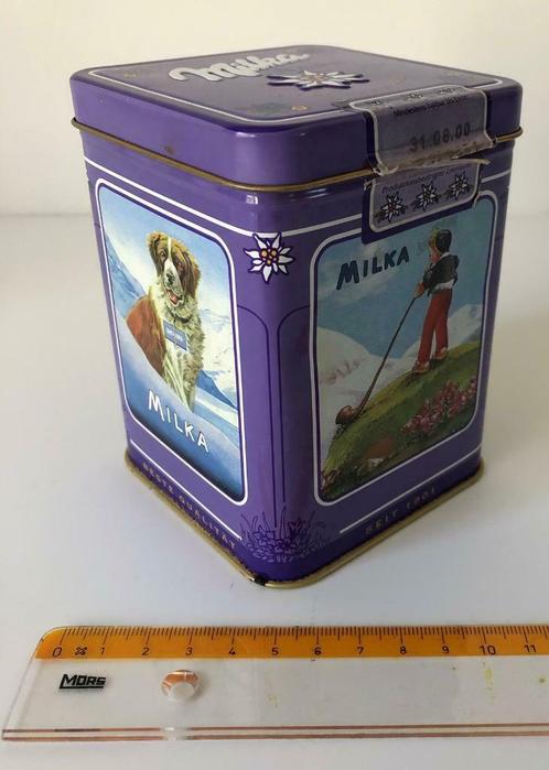 Bewaarblik Milka Naps Nostalgiedose, Verzamelen, Blikken, Gebruikt, Overige, Overige merken, Ophalen of Verzenden