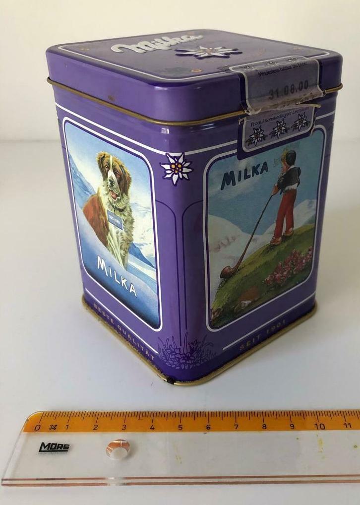 Bewaarblik Milka Naps Nostalgiedose, Collections, Boîte en métal, Utilisé, Autre, Autres marques, Enlèvement ou Envoi