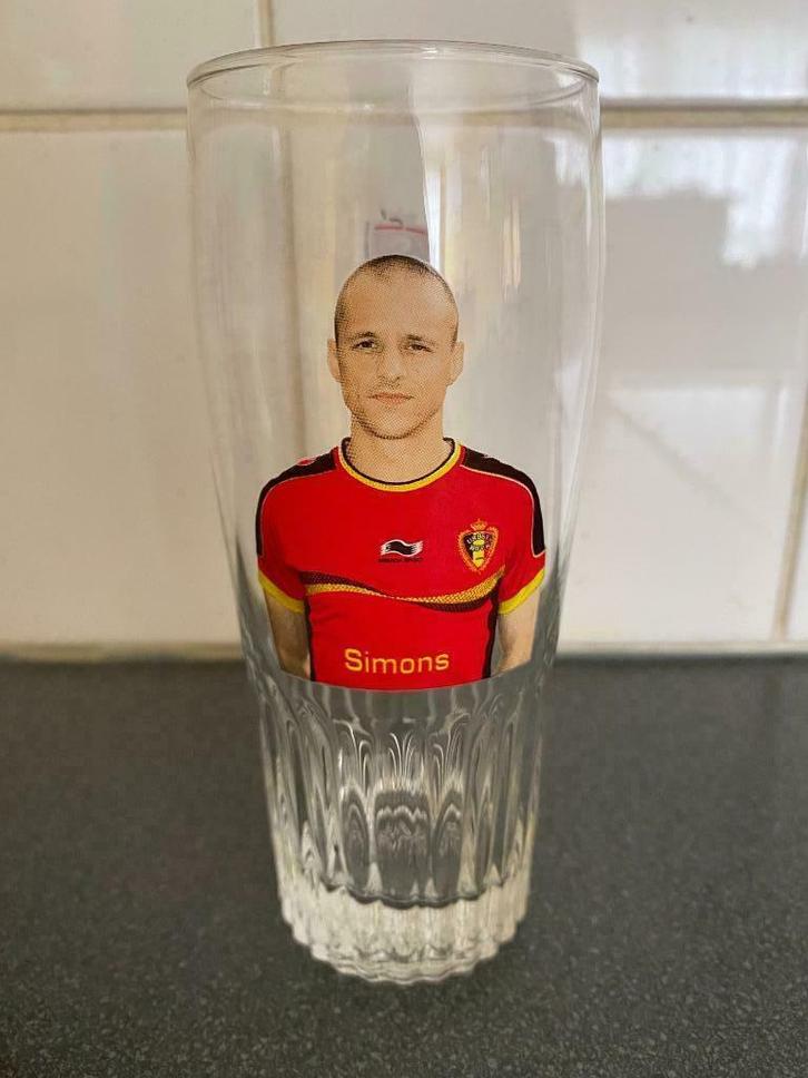 Bierglas Timmy Simons - Rode Duivel - Wereldbeker 2014, Verzamelen, Sportartikelen en Voetbal, Zo goed als nieuw, Overige typen