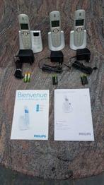 set van 3 draadloze telefoons en antwoordapparaat, Telecommunicatie, Ophalen, Gebruikt
