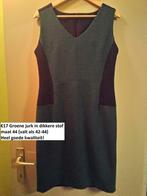 Groene jurk in dikkere stof maat 44 (valt als 42-44), Maat 42/44 (L), Ophalen of Verzenden, Zo goed als nieuw, Knielengte